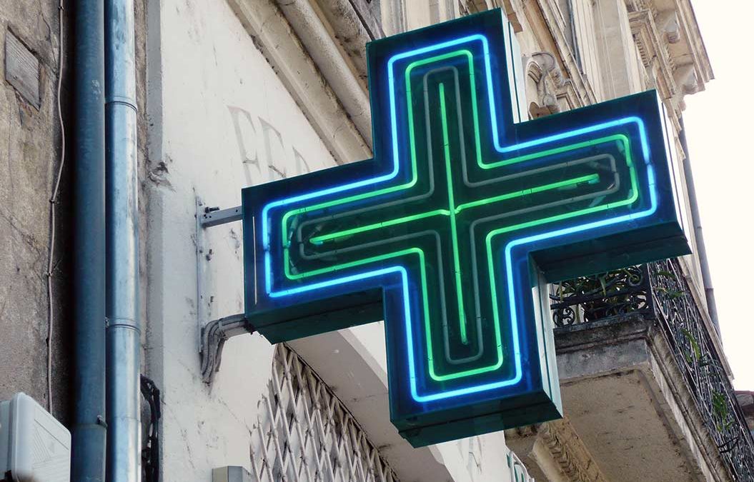 Lichtwerbung für eine Arztpraxis