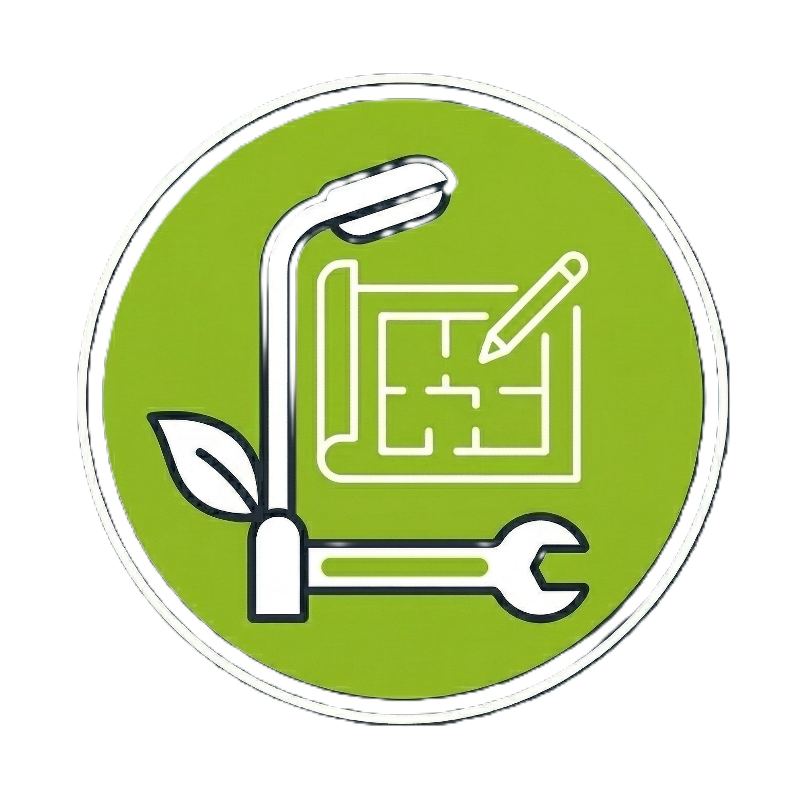 Icon Plege von Lichtanlagen in Weiß